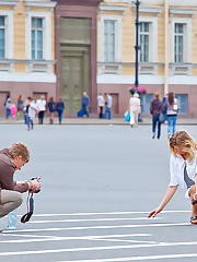 Hot citizens with naughty upskirts