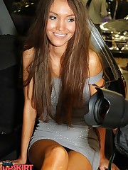 No panty covering pussy up skirt